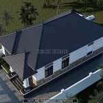 thiết kế nhà cấp 4 mái nhật