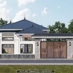 thiết kế nhà cấp 4 mái nhật