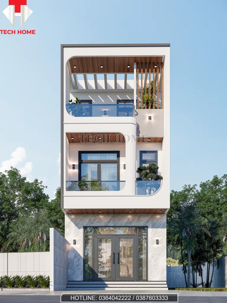 thiết kế nhà ống 3 tầng hiện đại