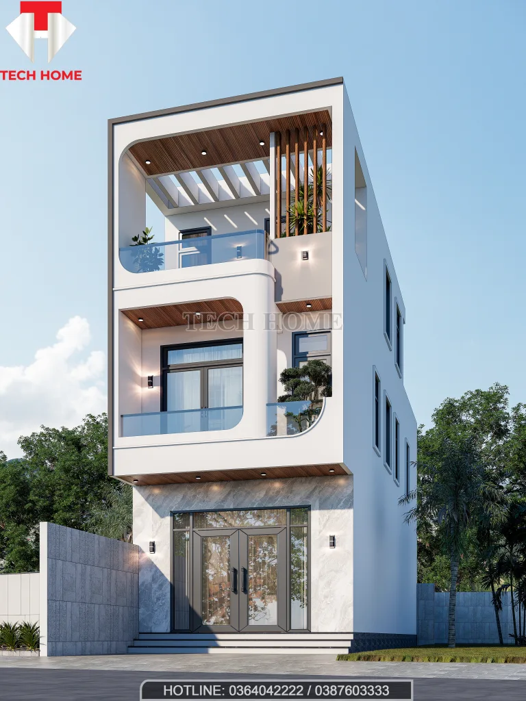 thiết kế nhà ống 3 tầng hiện đại