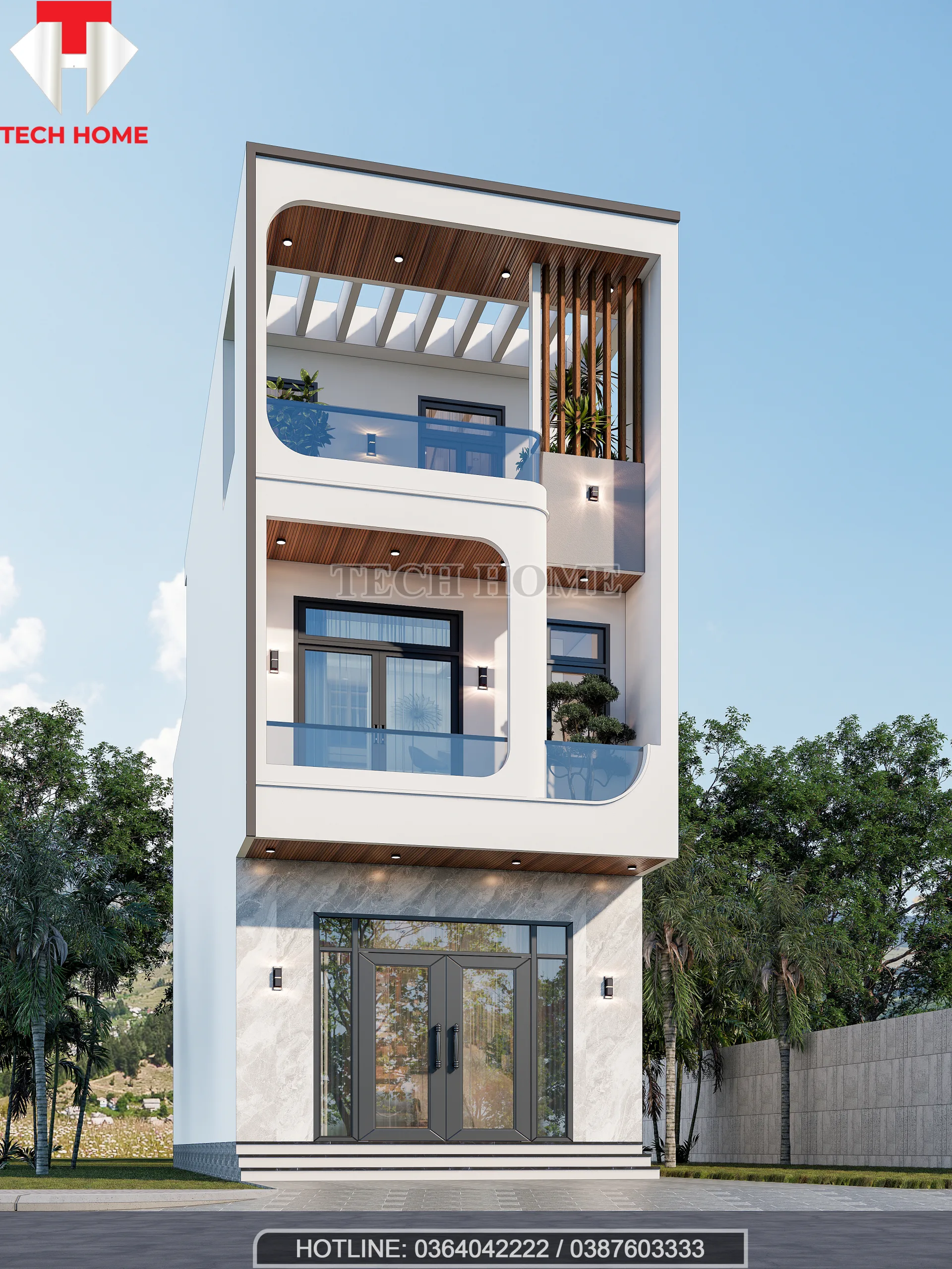 thiết kế nhà ống 3 tầng hiện đại