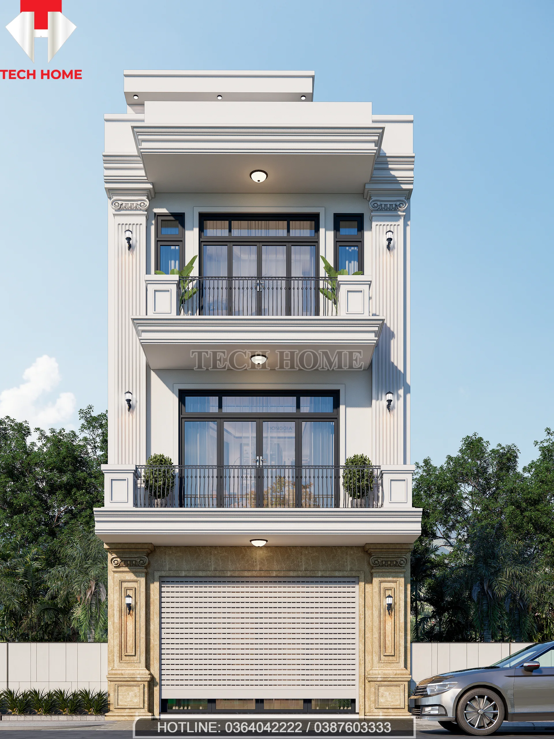 thiết kế nhà ống tân cổ điển