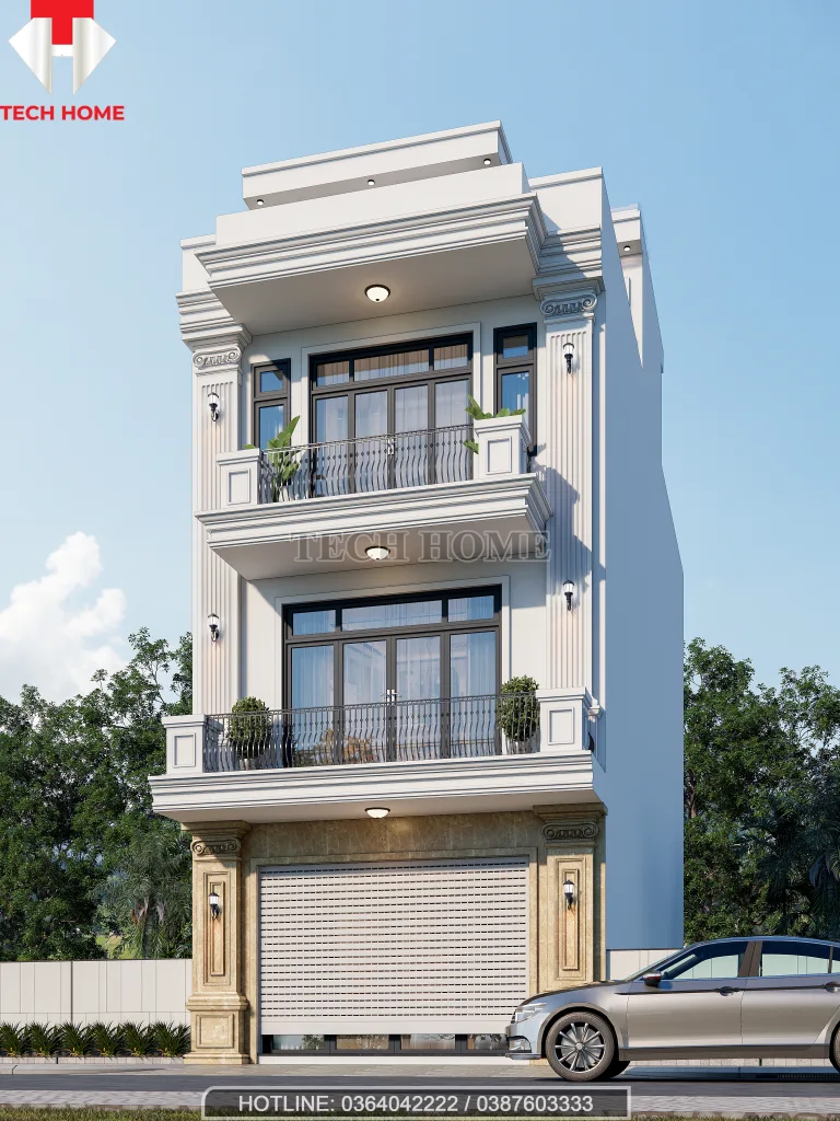 thiết kế nhà ống tân cổ điển