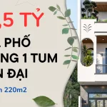 thiết kế nhà phố 2 tầng 1 tum