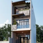 thiết kế nhà phố 3 tầng