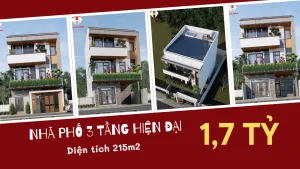 thiết kế nhà phố 3 tầng hiện đại