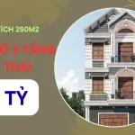 thiết kế nhà phố 3 tầng mái thái