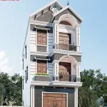 thiết kế nhà phố 3 tầng mái thái