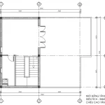 Bản vẽ bố trí công năng tầng tum mẫu nhà 2 tầng 1 tum hiện đại diện tích 7,9x9m.
