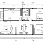 Bản vẽ mặt bằng công năng nhà cấp 4 mái Nhật diện tích 136m2 bố trí 3 phòng ngủ khoa học.