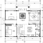 Bản vẽ bố trí công năng tầng 1 mẫu nhà mái Nhật 2 tầng diện tích 115m2