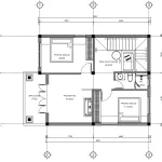 Chi tiết mặt bằng tầng 2 nhà 2 tầng mái Nhật bố trí phòng thờ và 2 phòng ngủ rộng rãi.