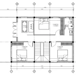 mặt bằng tầng 2 mẫu nhà 2 tầng mái nhật