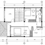 mặt bằng tầng 2 mẫu nhà 2 tầng mái Thái