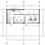Bản vẽ bố trí công năng tầng 3 mẫu thiết kế nhà 3 tầng hiện đại diện tích 52m2.