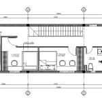 Bố trí mặt bằng tầng 2 mẫu nhà 2 tầng mái Nhật tân cổ điển với 3 phòng ngủ tiện nghi.