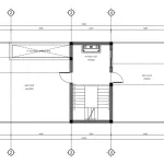 Bản vẽ mặt bằng tầng tum mẫu nhà phố 2 tầng 1 tum hiện đại bố trí phòng thờ và sân chơi thoáng mát.