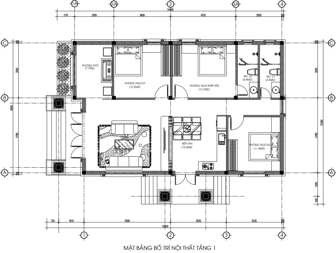 biệt thự nhà vườn 1 tầng