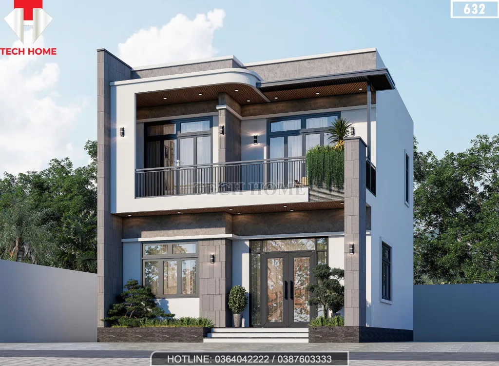 Góc nghiêng mẫu nhà 2 tầng đẹp