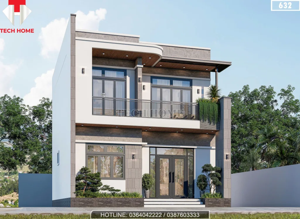 Góc nghiêng mẫu nhà 2 tầng đẹp