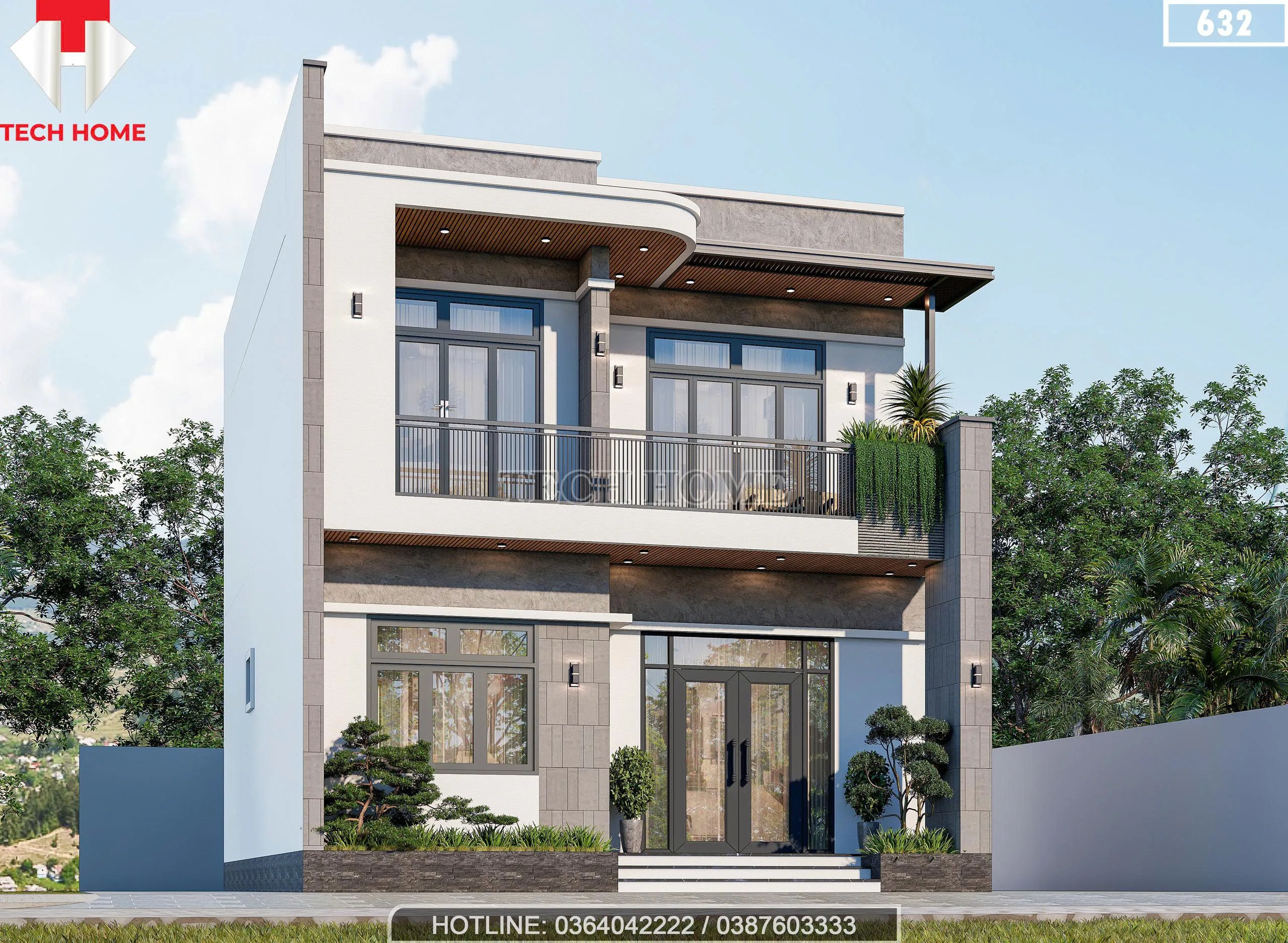 Góc nghiêng mẫu nhà 2 tầng đẹp