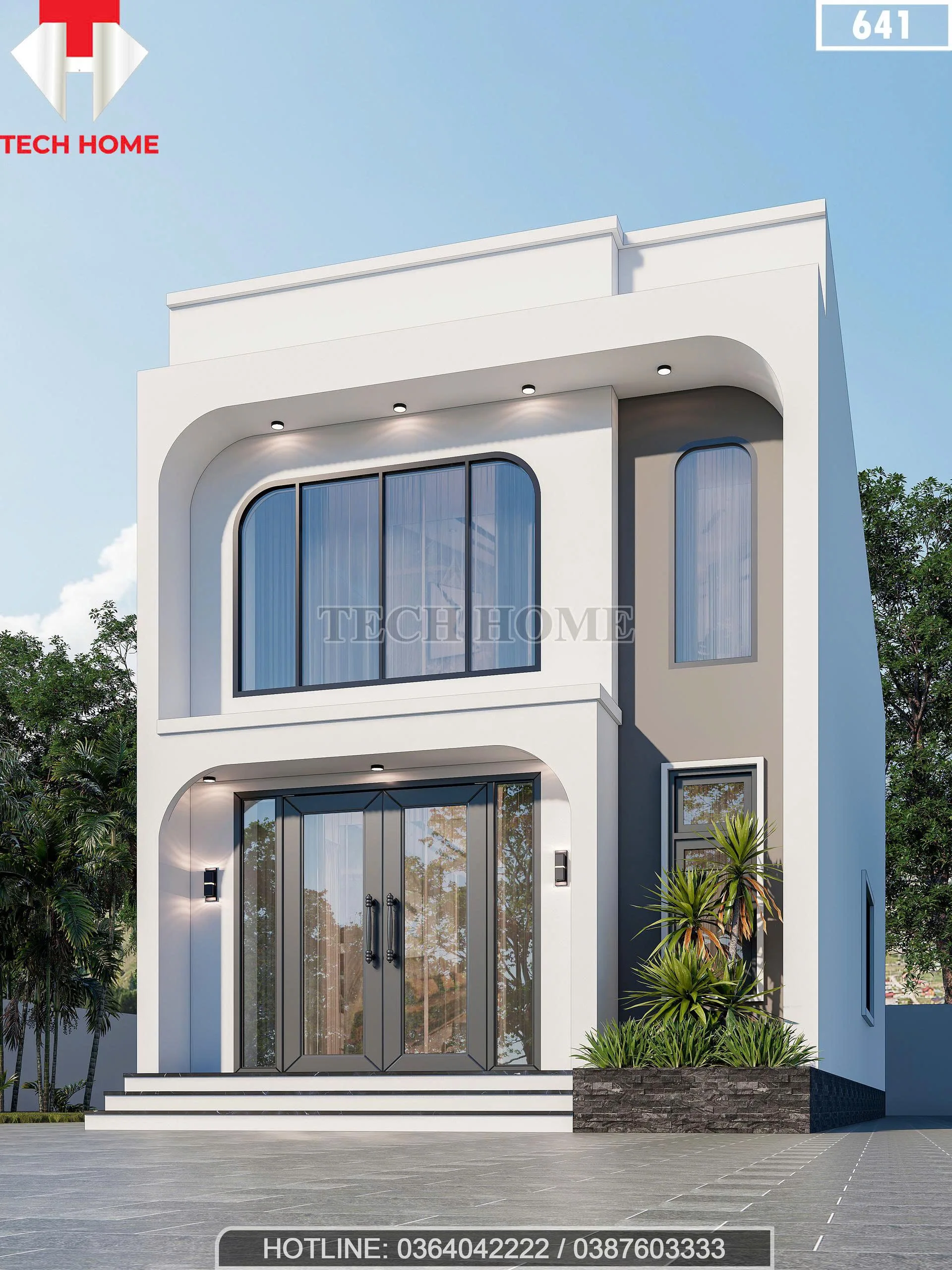 Góc nghiêng mẫu nhà 2 tầng đẹp tại Thái Nguyên