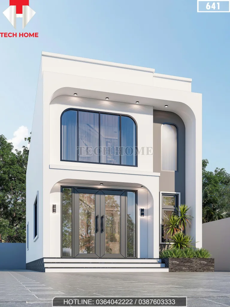 Góc nghiêng mẫu nhà 2 tầng đẹp tại Thái Nguyên