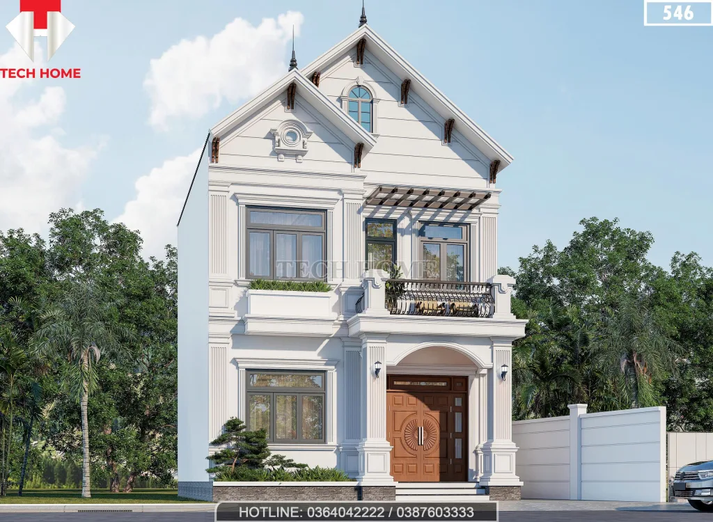 mẫu nhà 2 tầng mái Thái