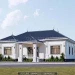 Góc nghiêng mẫu nhà mái Nhật 1 tầng 3 phòng ngủ sang trọng, nhã nhặn.