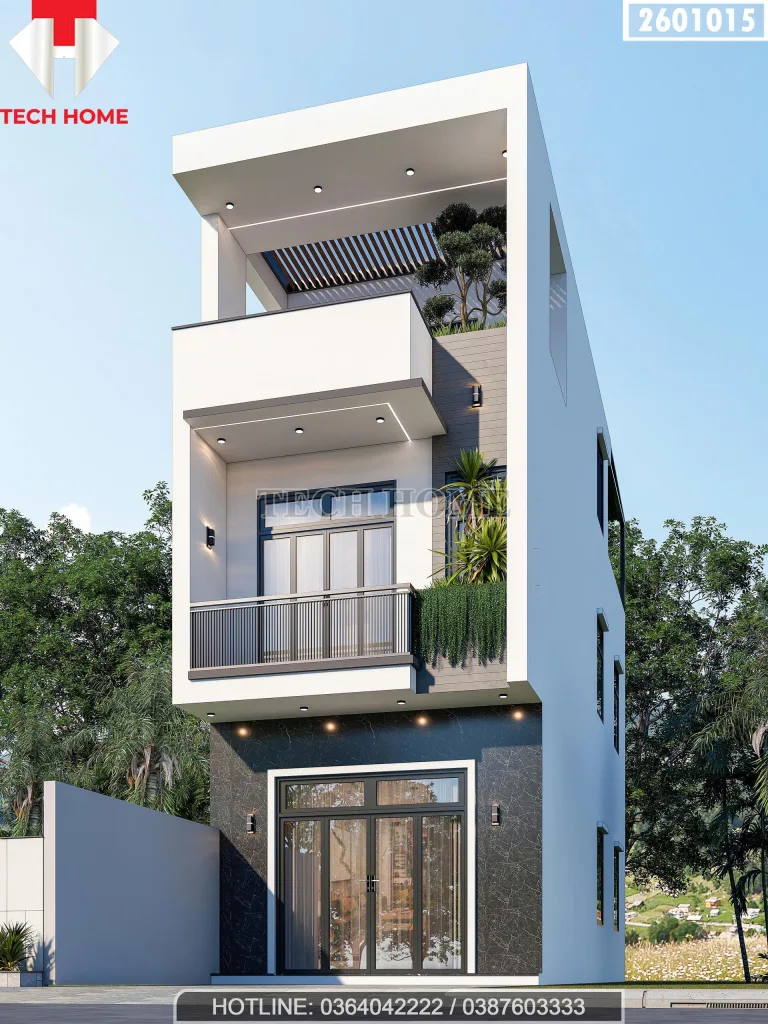 Góc nghiêng mẫu nhà ống 3 tầng đẹp