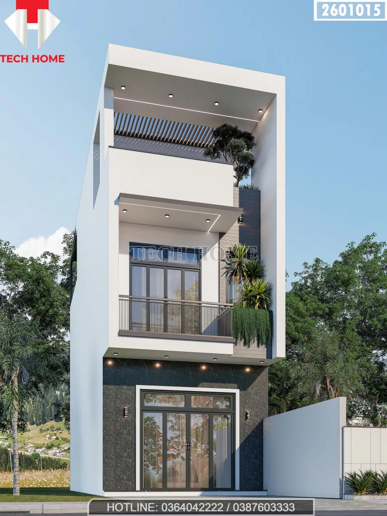 Góc nghiêng mẫu nhà ống 3 tầng đẹp