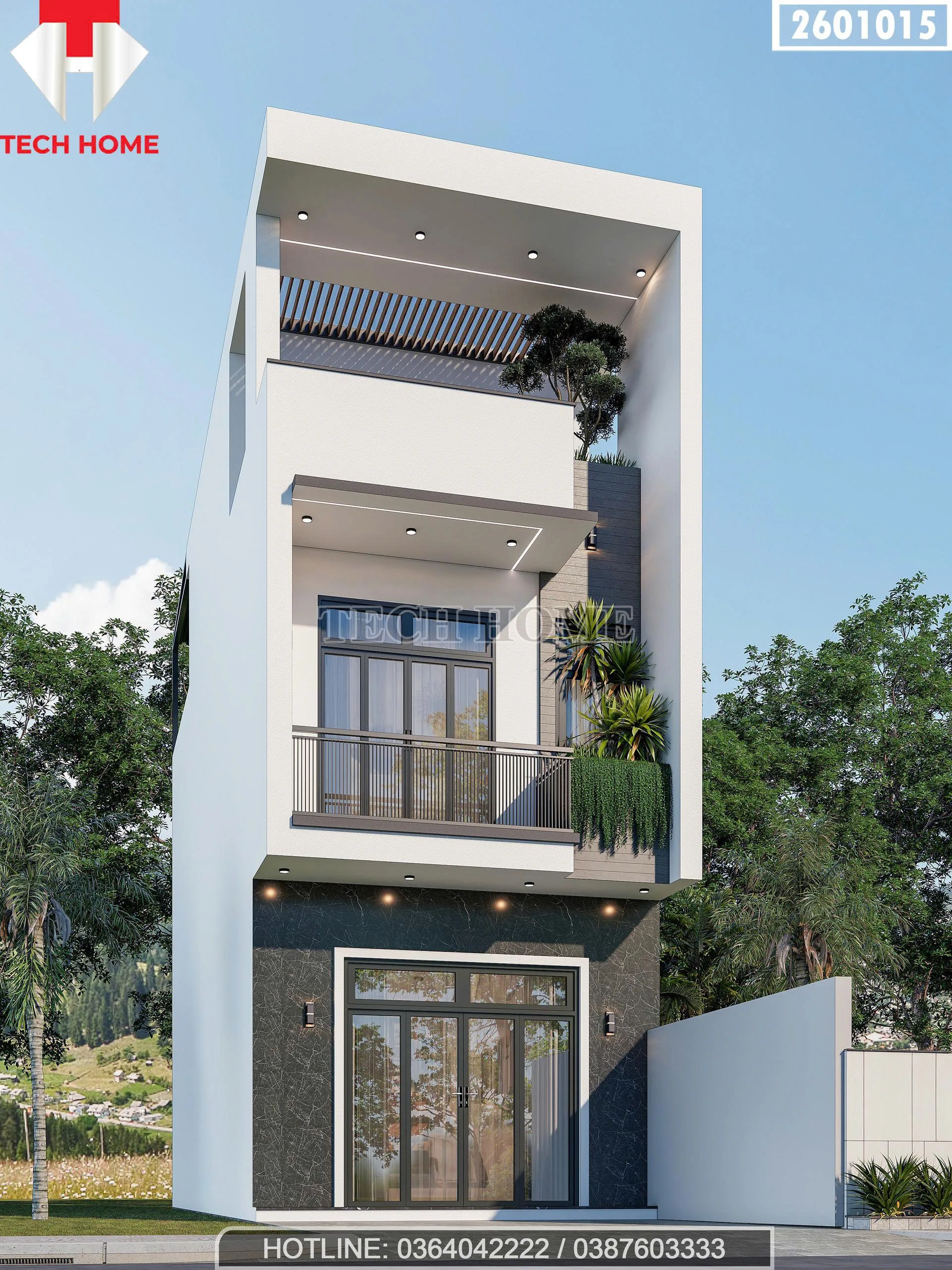 Góc nghiêng mẫu nhà ống 3 tầng đẹp