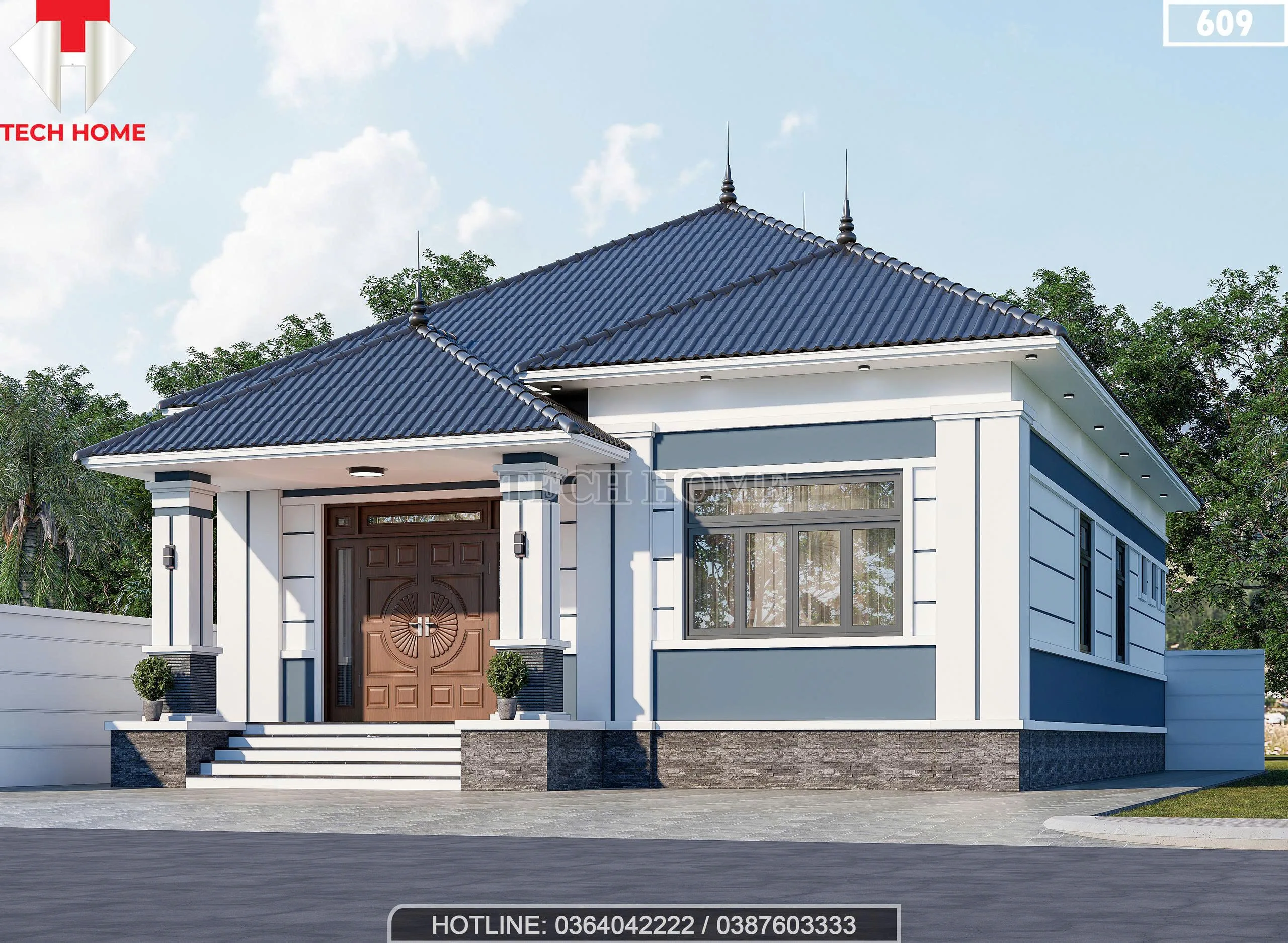 nhà cấp 4 mái Nhật