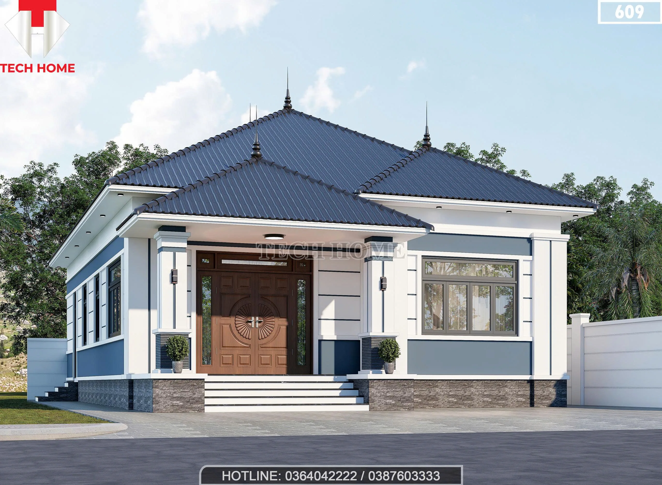 nhà cấp 4 mái Nhật