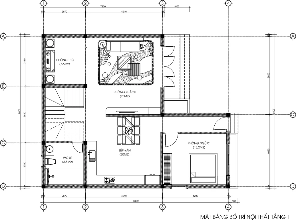 mặt bằng mẫu nhà 2 tầng mái Nhật