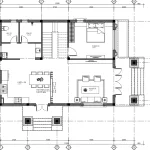 mặt bằng tầng 1 mẫu nhà 2 tầng mái Nhật