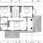 mặt bằng tầng 2 mẫu nhà 2 tầng mái Nhật
