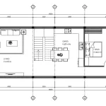 mặt bằng tầng 1 mẫu nhà ống 2 tầng đẹp