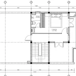 mặt bằng tầng 3 mẫu nhà phố 3 tầng hiện đại