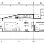 mặt bằng tầng 1 thiết kế nhà ống 2 tầng