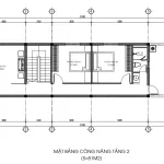 mặt bằng tầng 1 thiết kế nhà ống 2 tầng