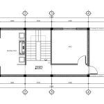 mặt bằng tầng tum thiết kế nhà ống 3 tầng 1 tum