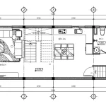 mặt bằng tầng 2 thiết kế nhà ống 3 tầng 1 tum
