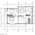 mặt bằng tầng 3 thiết kế nhà phố 3 tầng hiện đại