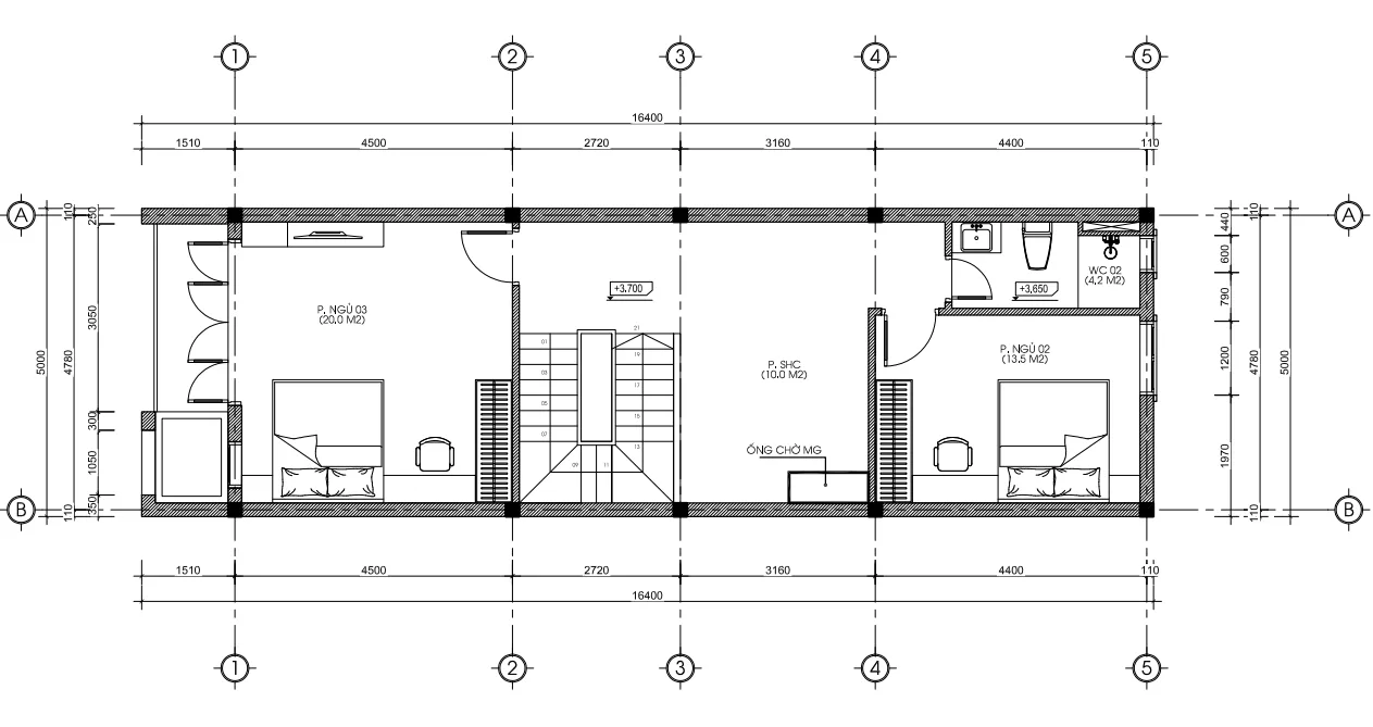 mặt bằng thiết kế nhà phố tại Hải Dương