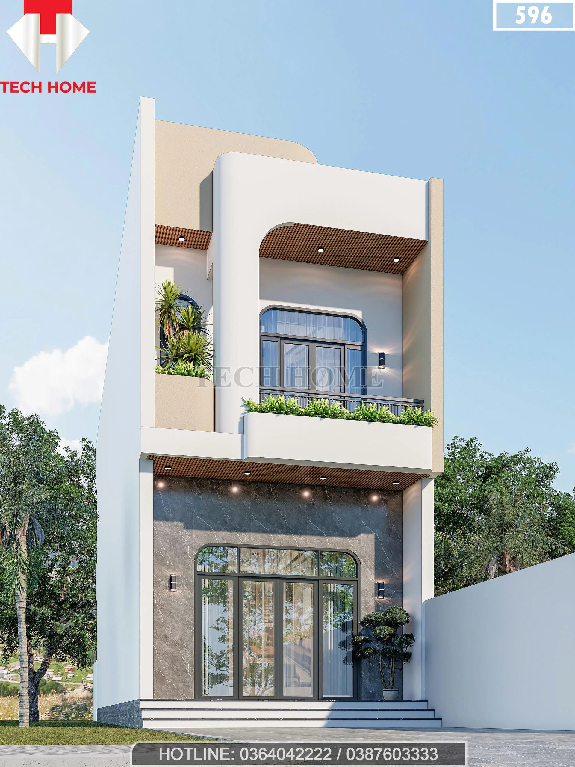 Góc nghiêng mẫu nhà 2 tầng đẹp