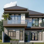 mẫu nhà 2 tầng mái Nhật