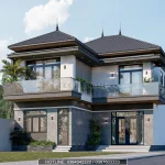 mẫu nhà 2 tầng mái Nhật