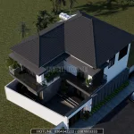 mẫu nhà 2 tầng mái Nhật