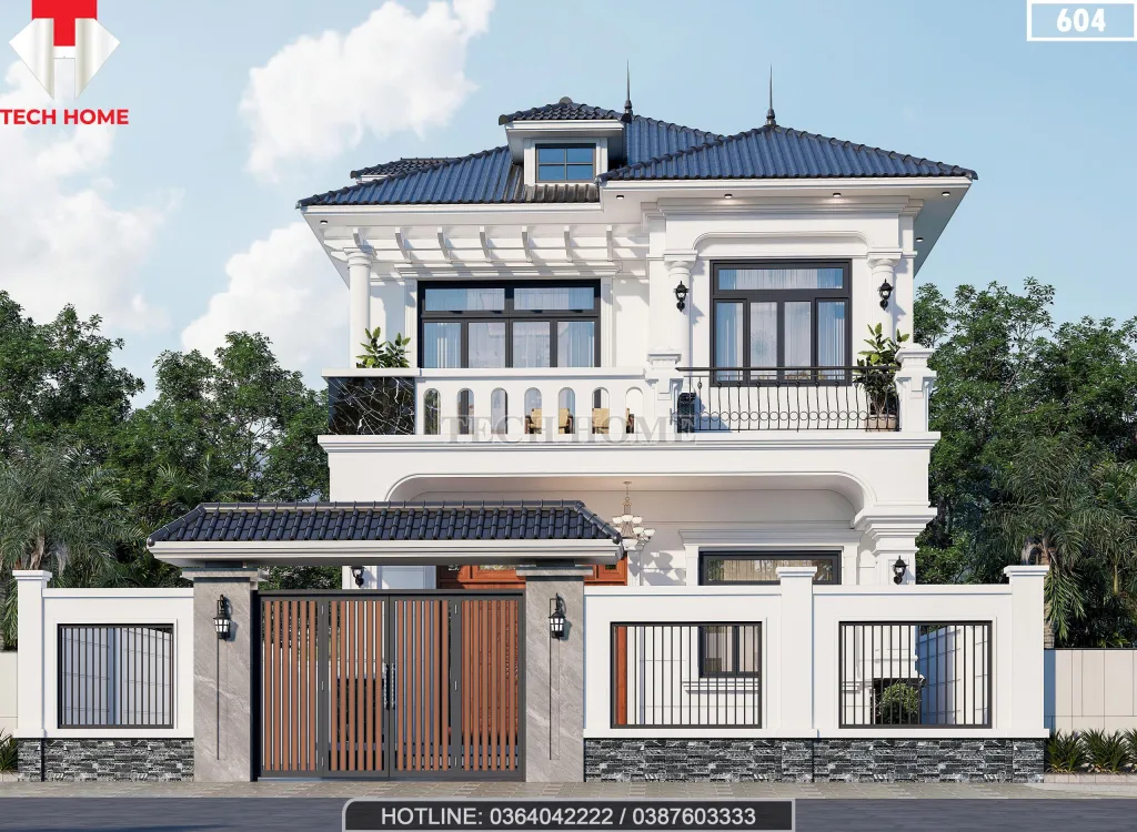 mẫu nhà 2 tầng mái Nhật